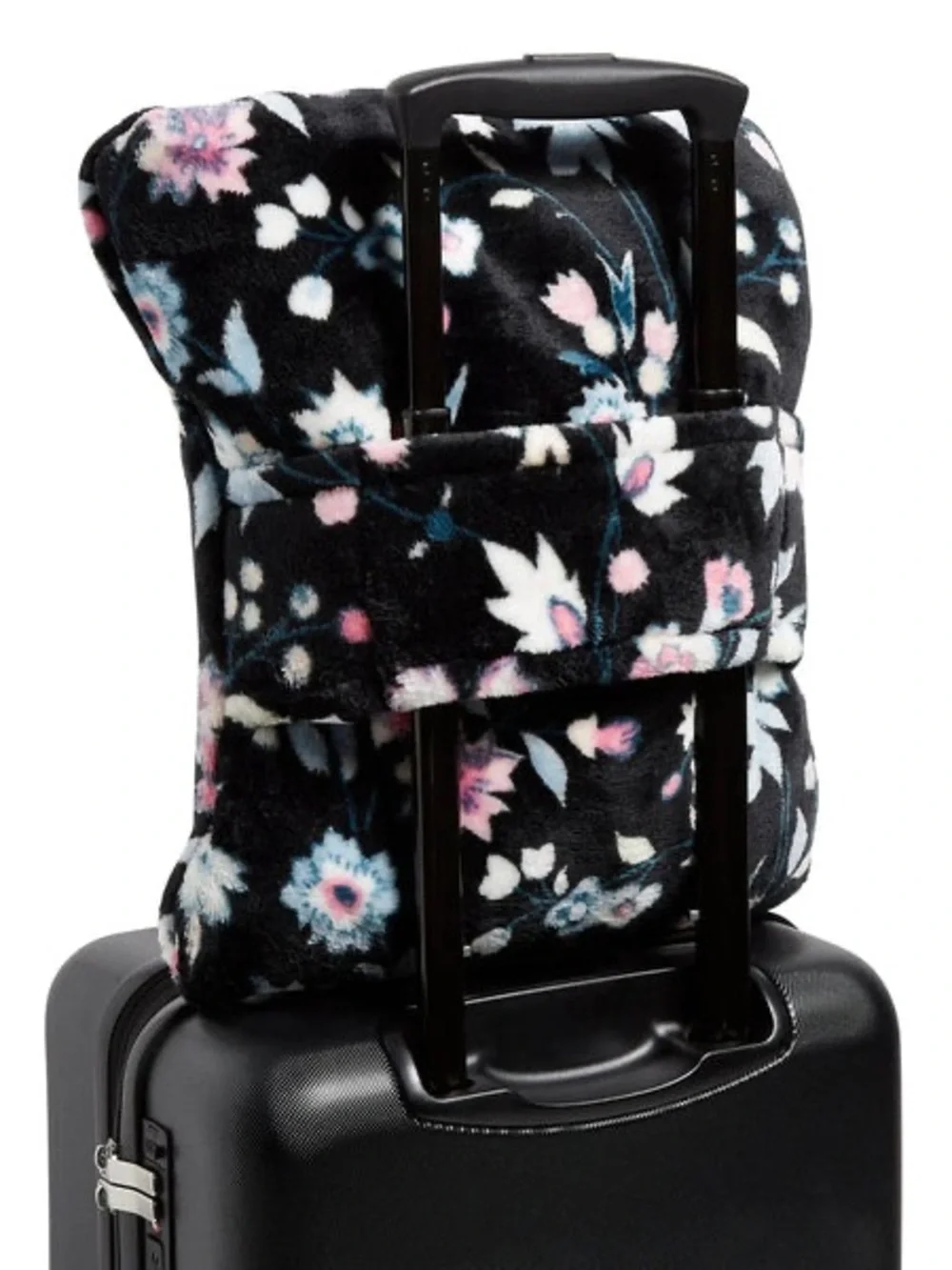 NWT Vera Bradley Plush Fleece Travel Blanket with Trolley Sleeve, Botanical Dits